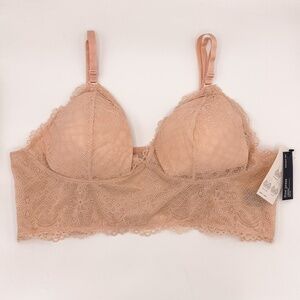 Free Press Pink Dust Lace Halter Bralette